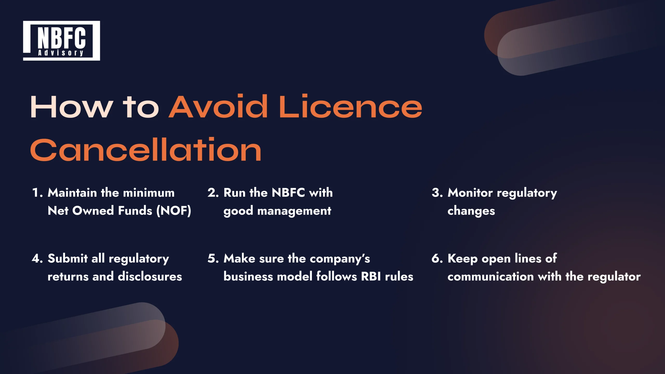 NBFC License Cancellation - NBFC Advisory