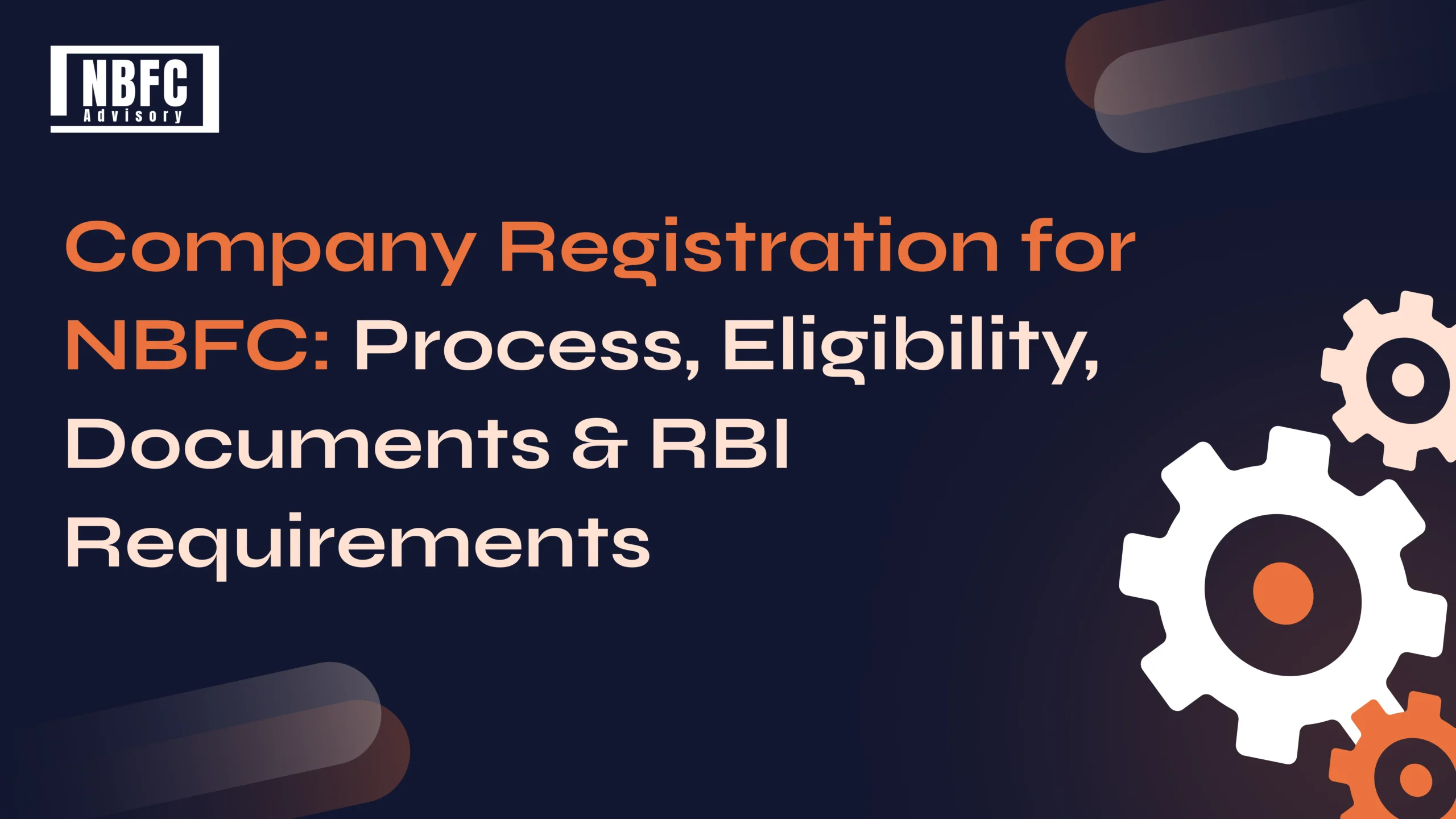 Company Registration for NBFC - NBFC Advisory